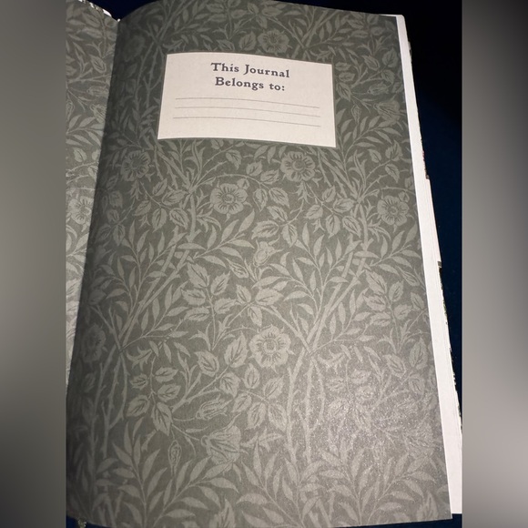 Morris & Co Embroidered Floral Notebook Journal Stitched Needlepoint Pink Green - Picture 7 of 7